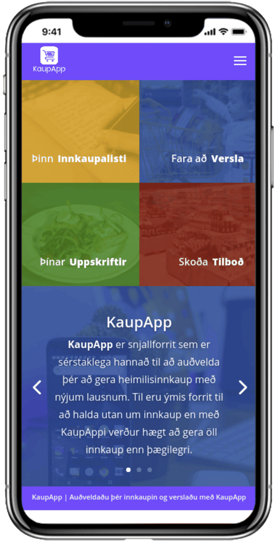 KaupApp iPhoneX